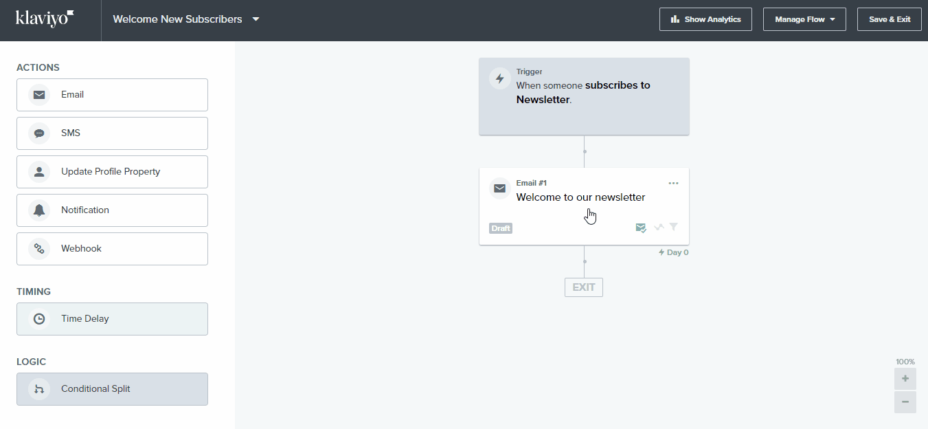How to design Klaviyo welcome message animated