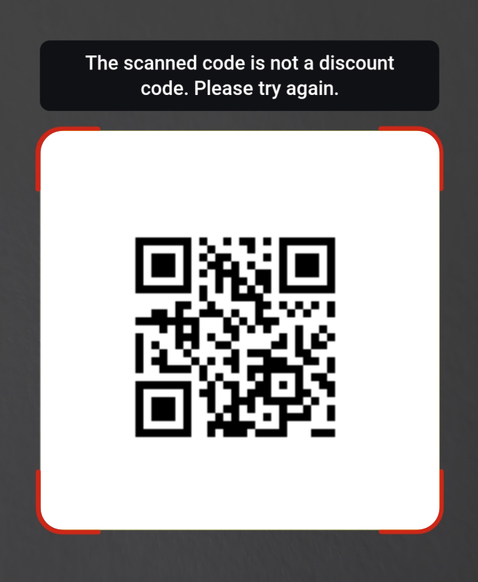 Shopify POS QR code discount code error