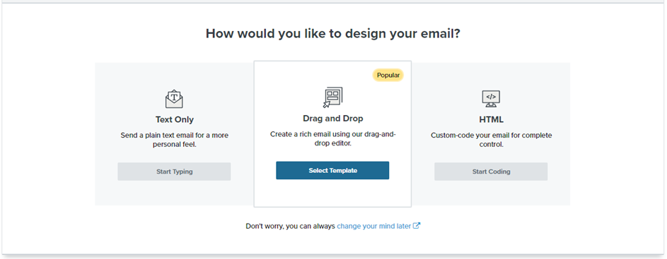 Ways of designing email in Klaviyo
