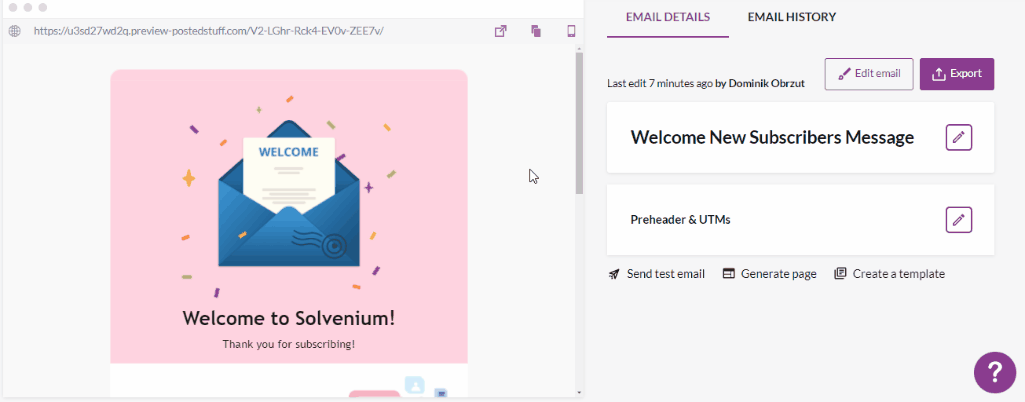 BEE Pro - how to export an HTML email animated