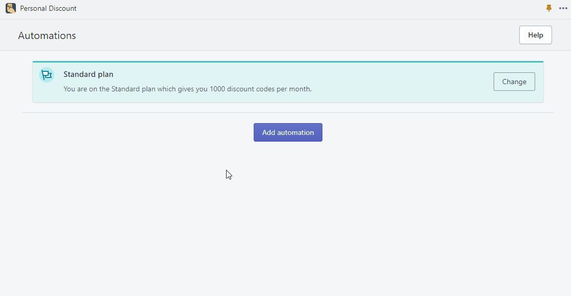 Personal Discount: create new automation and connect to the Mailchimp account animated
