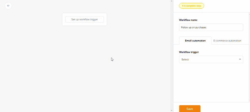 Set purchases any product trigger in MailerLite animated